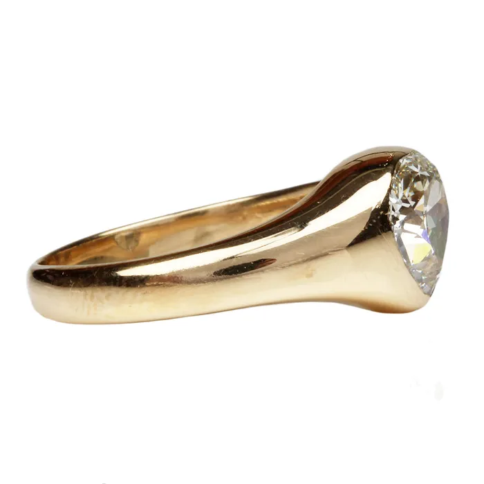 Late 19th Century 160 Carat Pear Shaped Diamond Ring Bell Bird In House Rings