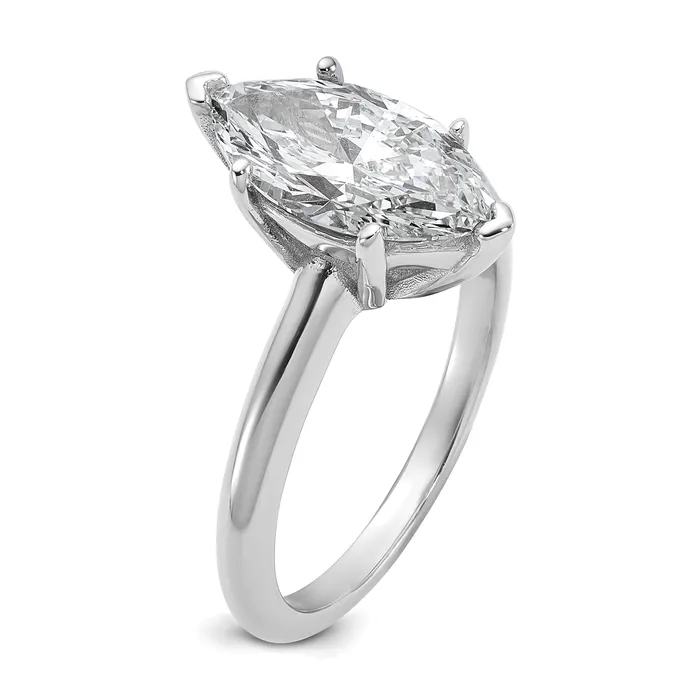14k White Gold 2 12 Ct Lab Grown Diamond VSSI G Marquise Solitare Engagement Ring Goldia Rings