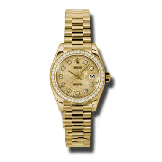 JMS always PreStyled Sets Original Rolex LadyDatejust 26 Champagne Dial 18K Yellow Gold President Automatic Ladies Watch 179138CJDP JMS always PreStyled Sets Original Rolex LadyDatejust 26 Champagne Dial 18K Yellow Gold President Automatic Ladies Watch 179138CJDP