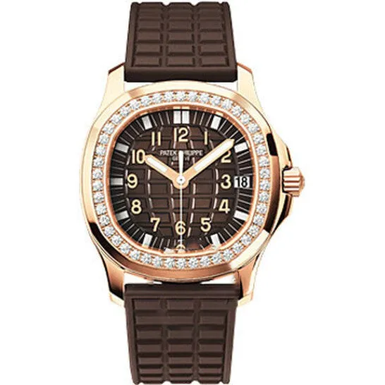 JMS always Watches Original Patek Philippe Aquanaut Luce 18kt Rose Gold Diamond Case Automatic Ladies Watch 5068R