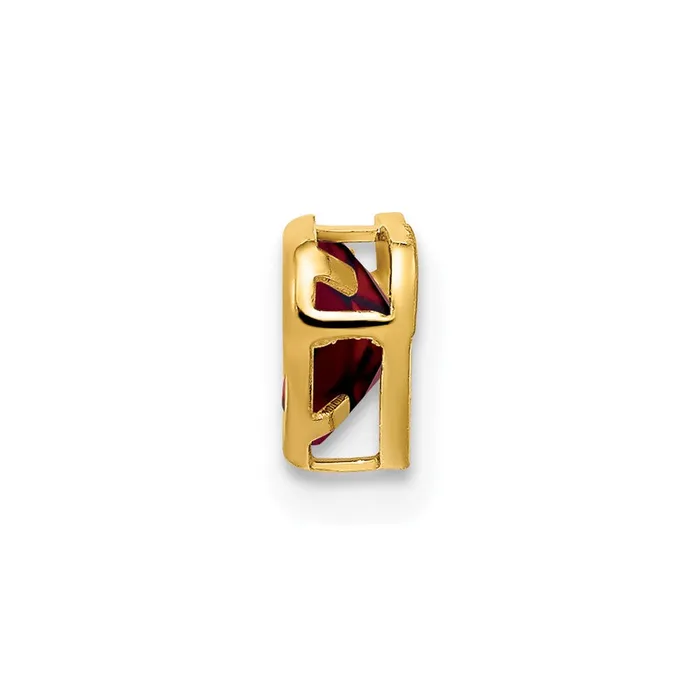 Necklaces Goldia 14K Yellow Gold 5mm Heart Garnet bezel pendant
