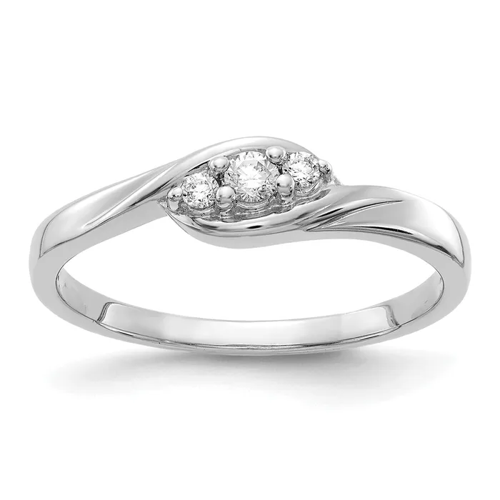 Rings 14k White Gold 110 Ct Lab Grown Diamond VSSI G Three Stone Ring Goldia