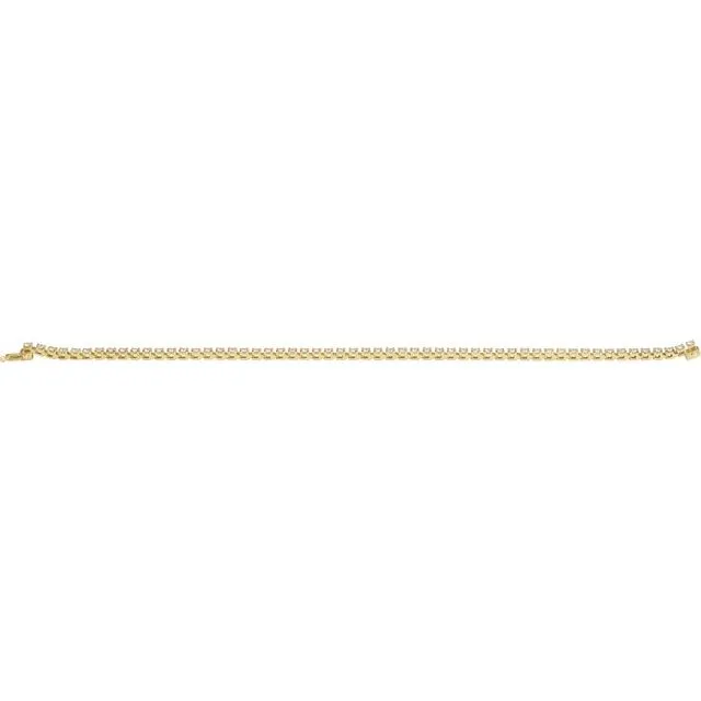 14K Yellow Gold 3 CTW Natural Diamond Line 7 14 Bracelet TreasureFineJewelers Bracelets