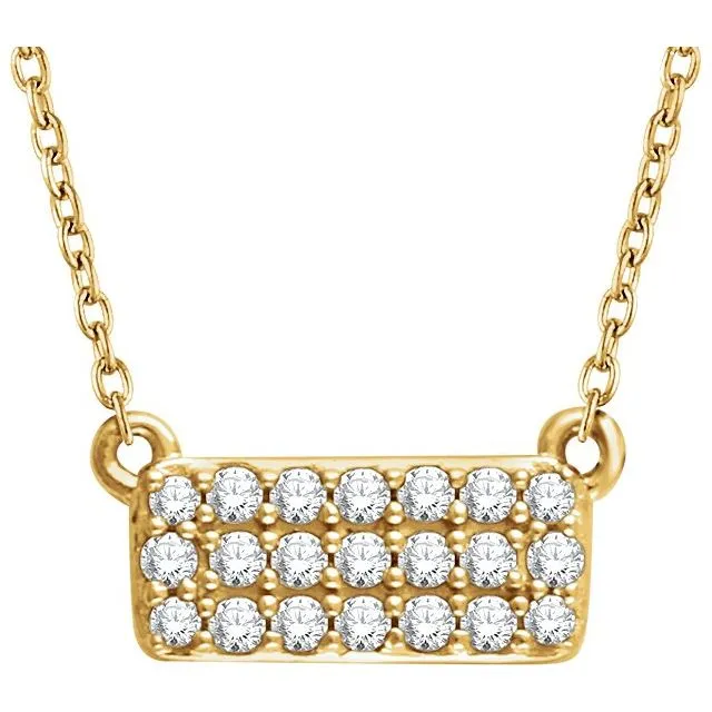 Necklaces 14K Yellow 16 CTW Diamond Cluster 1618 Necklace TreasureFineJewelers