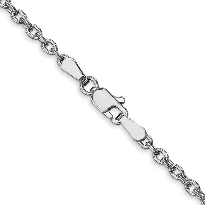 Rings 14k WG 24mm Round Open Link Cable Chain TreasureFineJewelers
