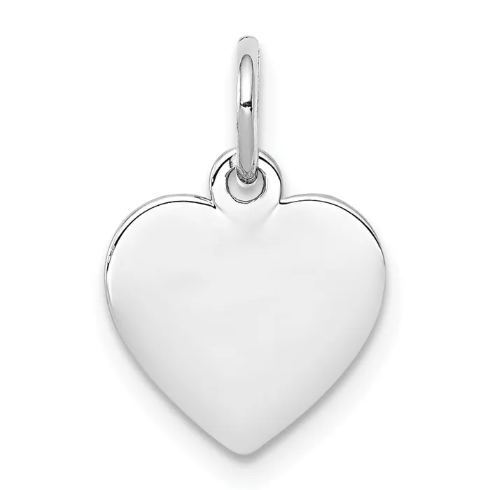 Rings TreasureFineJewelers Sterling Silver Rhplt Engraveable Heart Polished FrontBack Disc Charm Rings TreasureFineJewelers Sterling Silver Rhplt Engraveable Heart Polished FrontBack Disc Charm