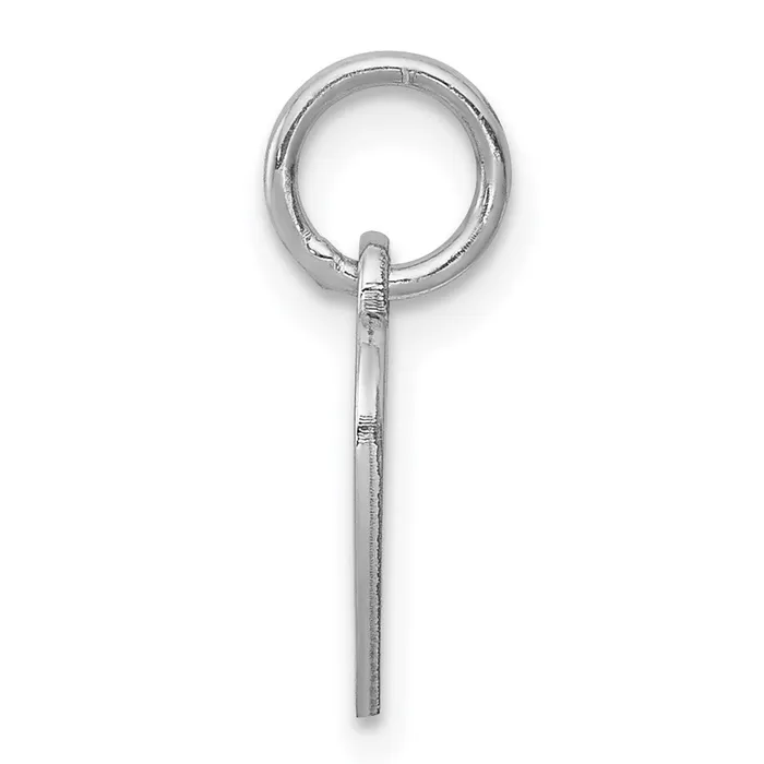 Rings TreasureFineJewelers Sterling Silver Rhplt Engraveable Heart Polished FrontBack Disc Charm