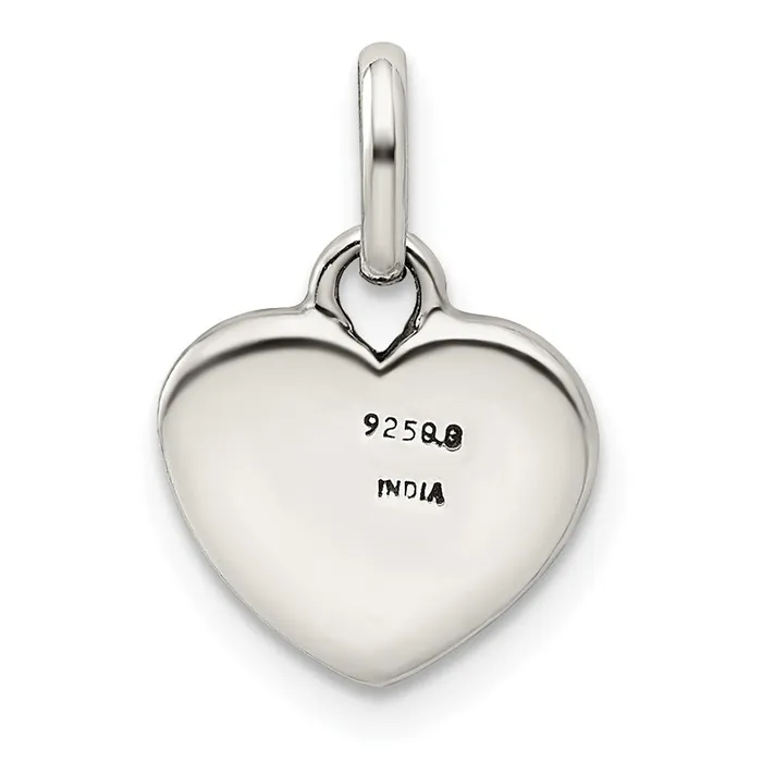 Sterling Silver Antiqued and Polished HOPE Heart Charm TreasureFineJewelers Rings