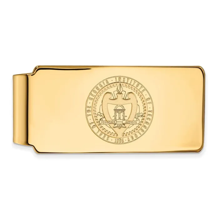 Sterling Silver Goldplated Georgia Institute of Technology Crest Money Clip TreasureFineJewelers Rings Sterling Silver Goldplated Georgia Institute of Technology Crest Money Clip TreasureFineJewelers Rings