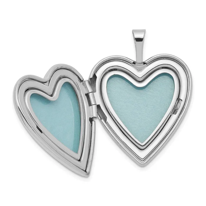 Sterling Silver Rhodiumplated 20mm Hands Heart Locket TreasureFineJewelers Rings
