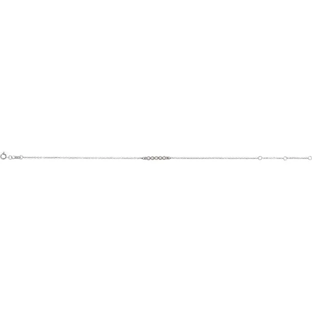 TreasureFineJewelers Bracelets Sterling Silver07 CTW Natural Diamond Bar 6 127 12 Bracelet