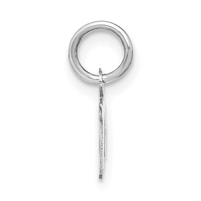 TreasureFineJewelers Charm Necklaces 14k White Gold Upper case Letter M Initial Charm