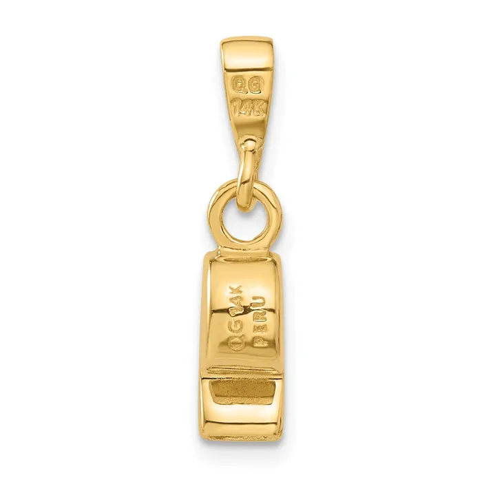 TreasureFineJewelers Necklaces 14K 3D Sports Whistle Pendant