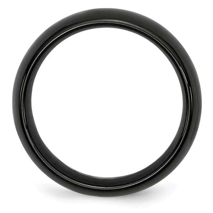 TreasureFineJewelers Rings Black Ceramic 8mm Polished Band