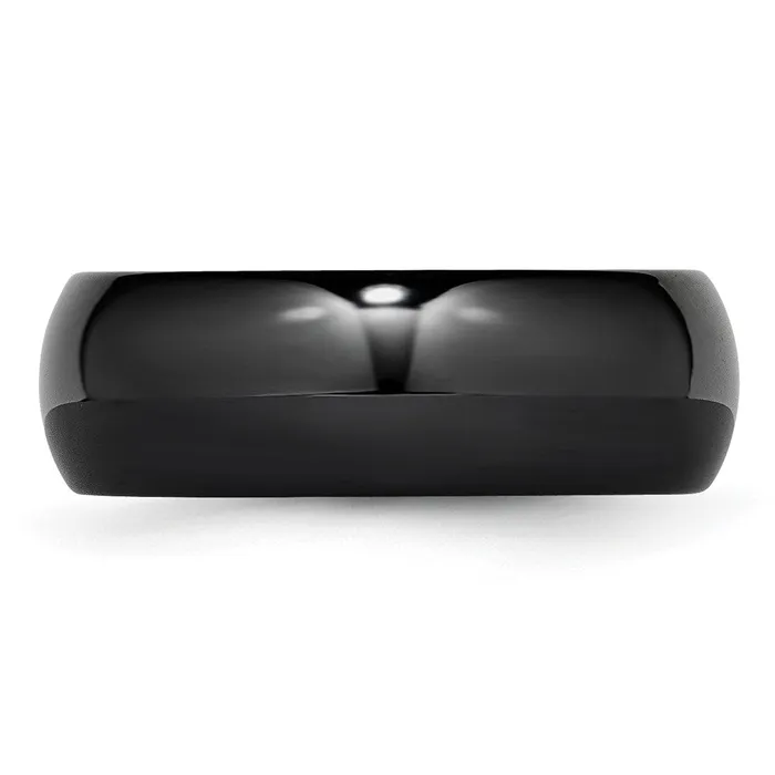 TreasureFineJewelers Rings Black Ceramic 8mm Polished Band
