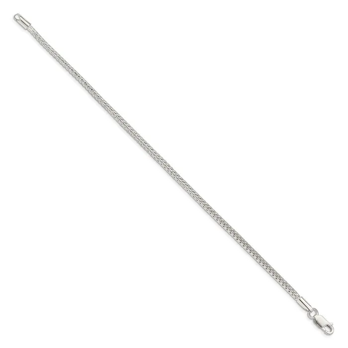 TreasureFineJewelers Rings Sterling Silver 25mm Diamondcut Round Franco Chain