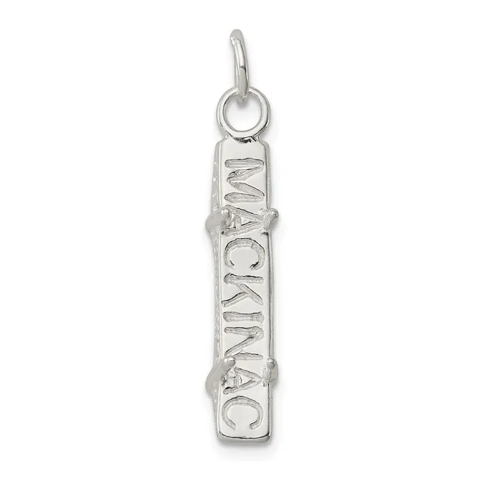 TreasureFineJewelers Rings Sterling Silver Mackinac Bridge Charm