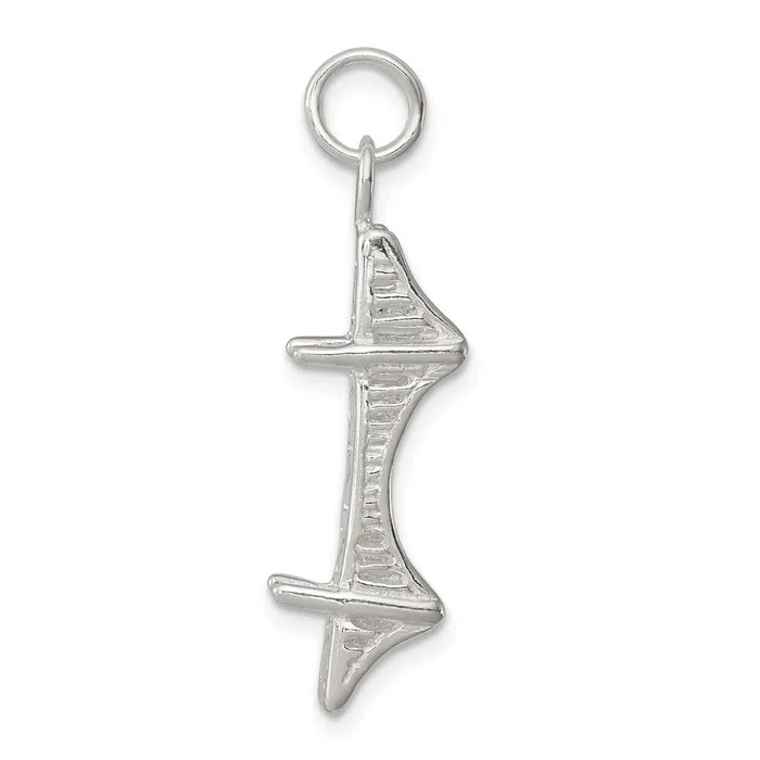 TreasureFineJewelers Rings Sterling Silver Mackinac Bridge Charm