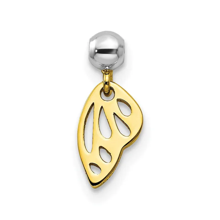 TreasureFineJewelers Rings Sterling Silver Mio Memento Rhodium Gold Tone Dangle Wing Charm TreasureFineJewelers Rings Sterling Silver Mio Memento Rhodium Gold Tone Dangle Wing Charm