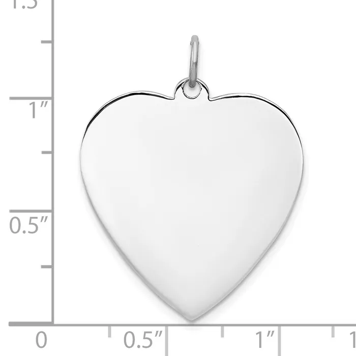 TreasureFineJewelers Rings Sterling Silver RG Plated Engraveable Heart Polished FrontSatin Back Disc