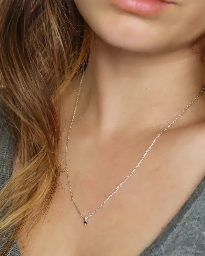 Necklaces Lacee Alexandra Jewelry Sterling Silver Birthstone Pendant