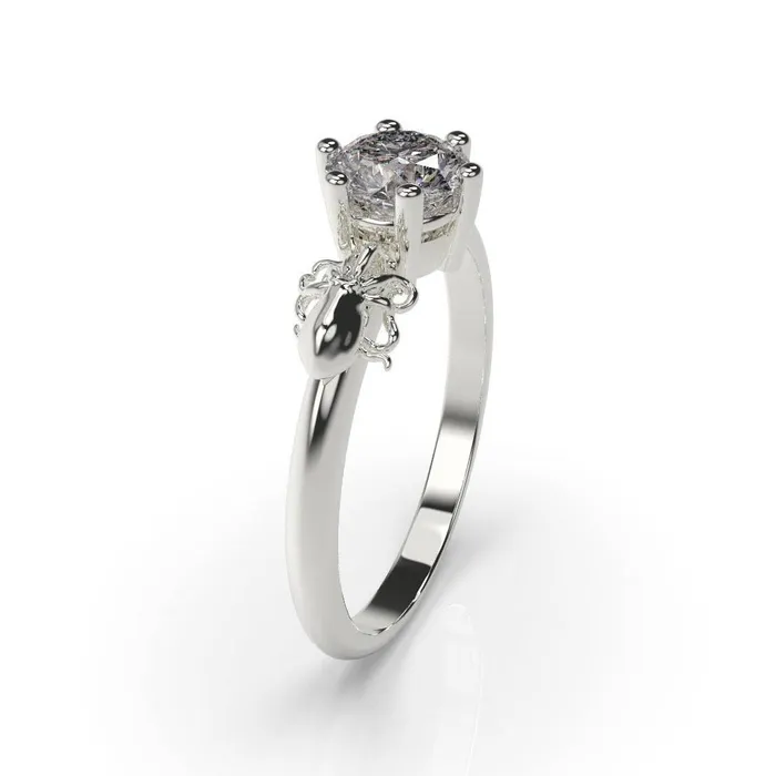 Octopus Engagement Ring Octopus Ring White Gold MyUniqueRing Rings