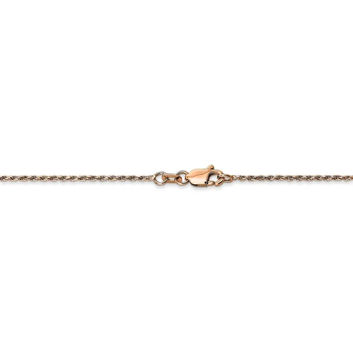 Necklaces 14k Rose Gold 1mm DC Machinemade Rope ChainWBCR01016 WB Choice Jewelry Necklaces 14k Rose Gold 1mm DC Machinemade Rope ChainWBCR01016 WB Choice Jewelry