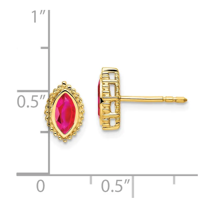 WB Choice Jewelry Earrings 14k Marquise Ruby Post EarringsWBCEM7204RUY WB Choice Jewelry Earrings 14k Marquise Ruby Post EarringsWBCEM7204RUY