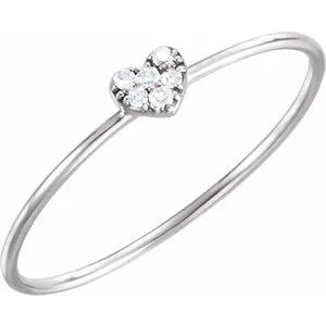 WB Choice Jewelry Rings 14K Yellow 03 CTW Diamond Petite Heart Ring65192160001PSTWBC
