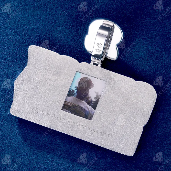 Custom Iced Out Number Bail Baguette Letter Pendant IceZeusShop Necklaces