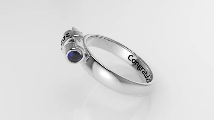 14K Grade Gold Ring with 2 SAPPHIRE Stt Bezel Jcm 21 jewelry Rings