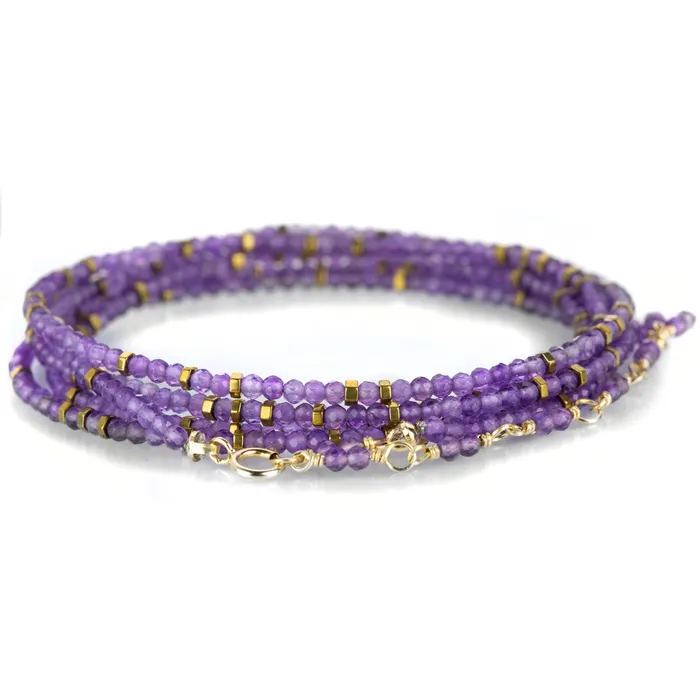 Bracelets Amethyst Confetti Wrap Bracelet Anne Sportun
