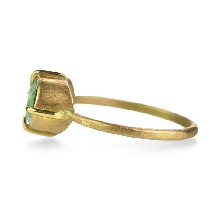 Rings Annie Fensterstock 18k Pale Emerald Ring Rings Annie Fensterstock 18k Pale Emerald Ring