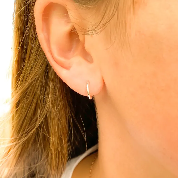 Hoops By Hand Earrings 9mm Hoop Earrings with Post