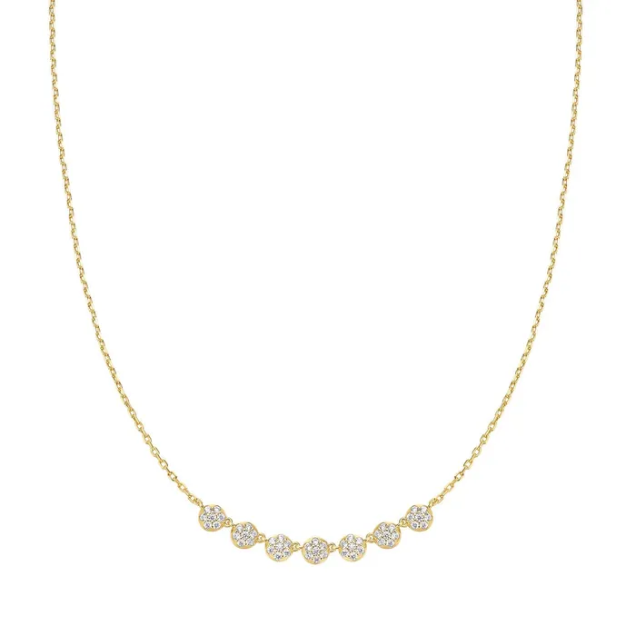 Necklaces Ania Haie Miss Dainty Pave Multi Beaded Chain Necklace