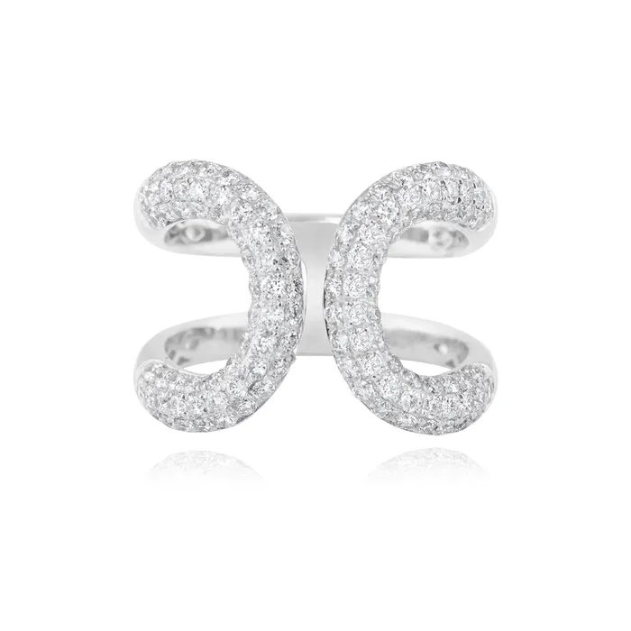 Rings Alev Jewelry Open Pave Dome Ring