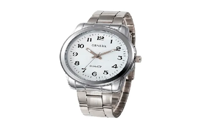 sparklingselections Bracelets New Stainless Steel Strap Bracelet Analog Quartz Wrist Watch for Unisex