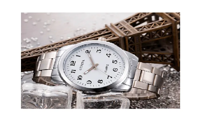sparklingselections Bracelets New Stainless Steel Strap Bracelet Analog Quartz Wrist Watch for Unisex