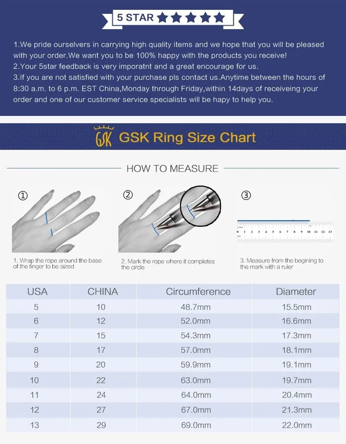 sparklingselections Rings Blue Zirconia Sterling Silver Wedding Ring For Women