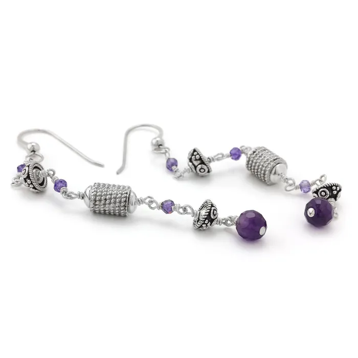 Zircon Amethyst Earrings210563 Elisa Ilana Earrings